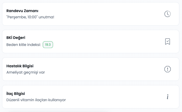 Danışan Bilgileri