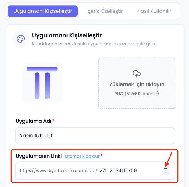 Uygulama Linkinizi Paylaşın